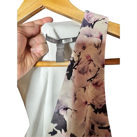 Gabriela Cadena Pink Floral Bloom Cocktail silk Designer Dress Size 2 - Picture 4 of 7